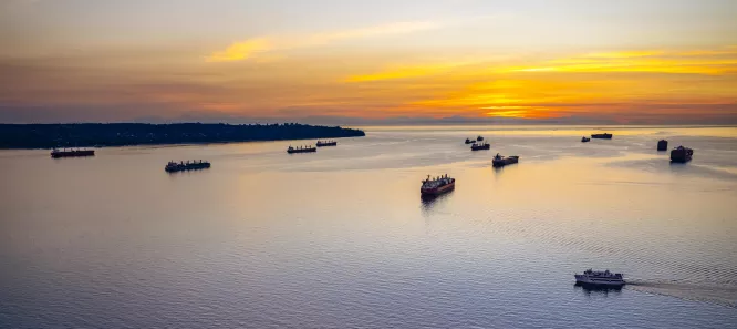 Navires à l'ancre