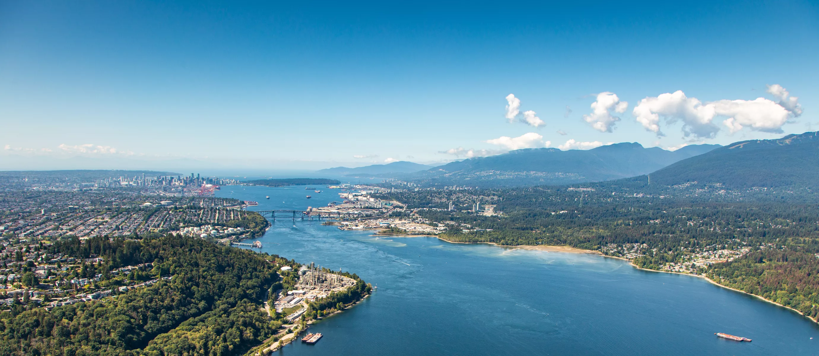 Aerial view of Burrard inlet