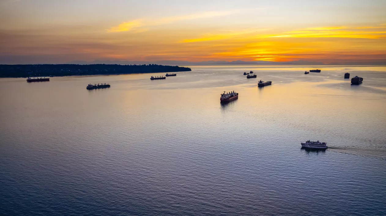 Ships at anchor