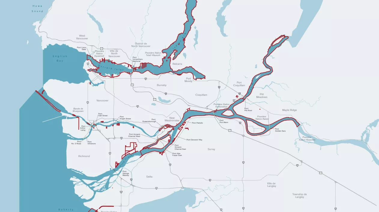 Carte des competences de l’administration portuaire Vancouver-Fraser