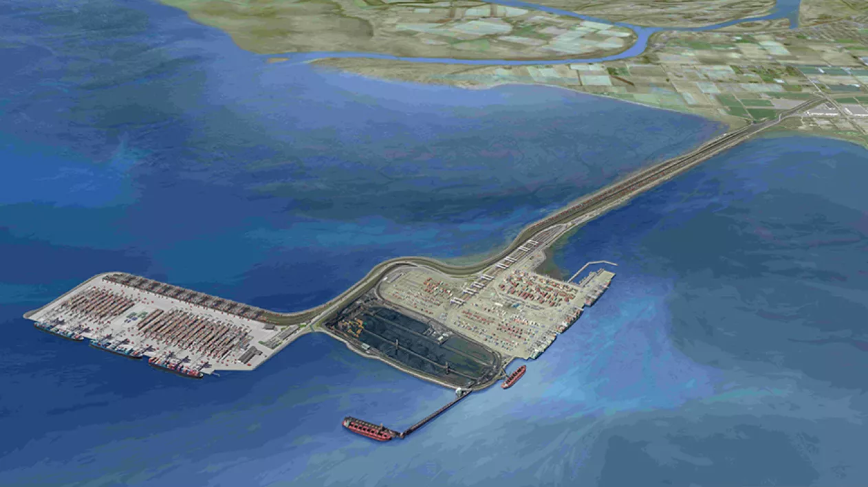Roberts bank terminal north aerial view rendering 