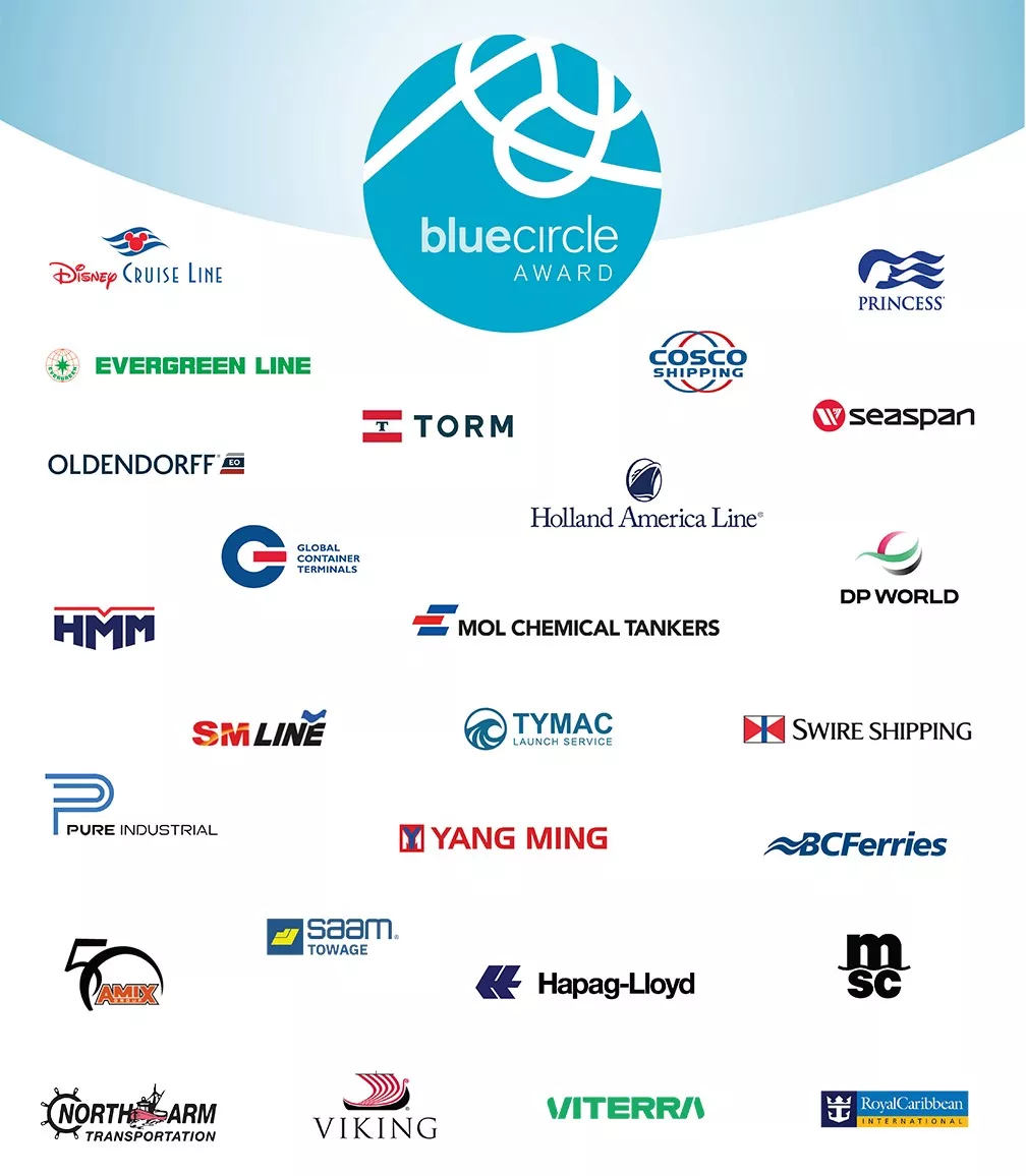 Logos of 2023 blue circle award winners Logos of 2023 blue circle award winners