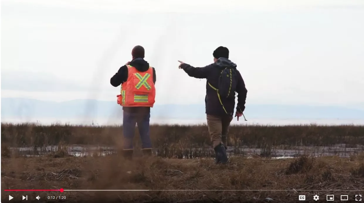 Two scientist at Roberts Bank