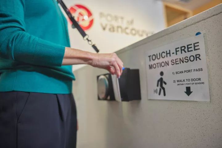 Touchless power operated entryways Person using touchless power operated entryways