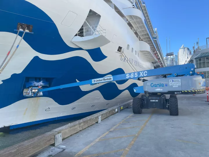 Grand Princess cruise ship Grand Princess cruise ship being loaded with supplies