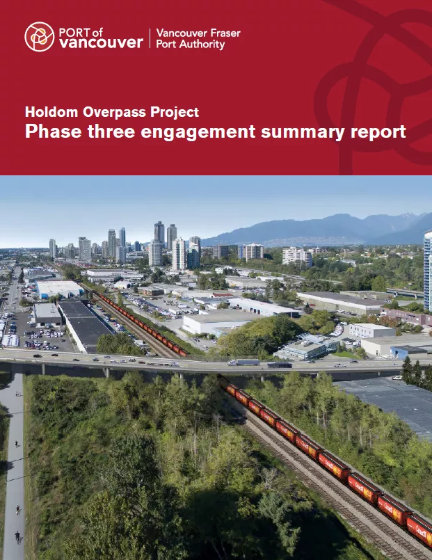 Holdom overpass project report cover Holdom overpass project report cover