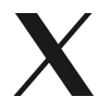 Black and white X logo